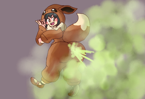 rotteneggyfarty:Peeyewvee Girl Farting Eggy Sharts by kirbyoblu