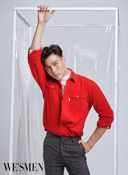 model Pham Duc Long photographed by An Taka, made up by Tom Lee, styled by Louis Louis for WE’SMEN o