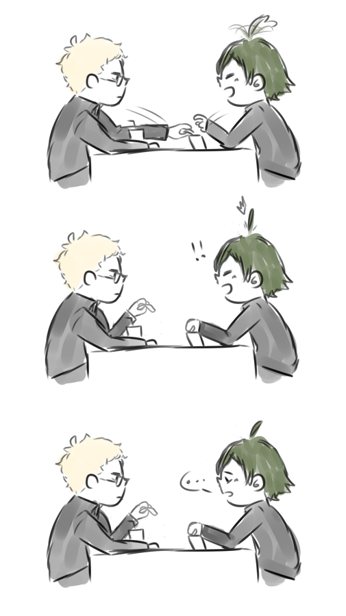 m-ochaa: HC that yamaguchi’s lil cowlick thingy wags when he’s happy 