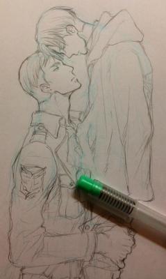 anophiles:  by Nekota Yonezou Nekota-san is pairing Eruri… Now I can die happily~ We’re waiting for the doujinshi now, sensei!  ☆*:.｡. o(≧▽≦)o .｡.:*☆ 