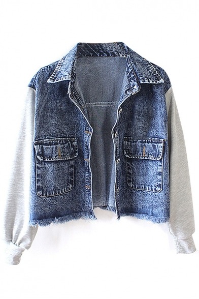 humorkingfun:  Denim Coat &amp; Jacket Blue Two Piece In One  Light Blue Cartoon