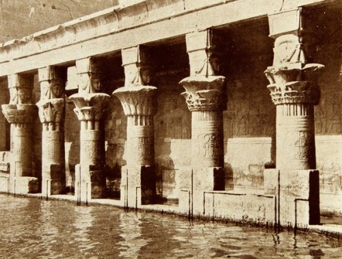Portico of the Temple of Philae, 1954Photograph of the Portico of the Temple of Philae. The temple w