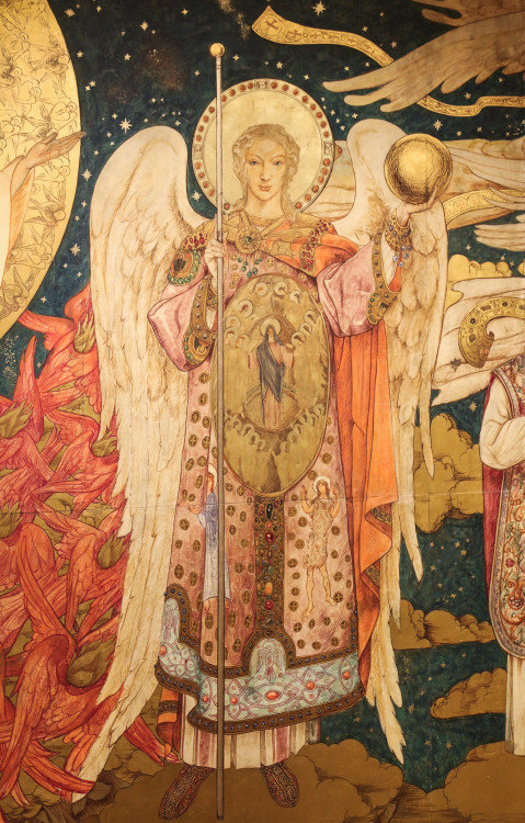 coriesu:St. Gabriel Archangelby Jan Henryk de Rosen- (detail from a mural )