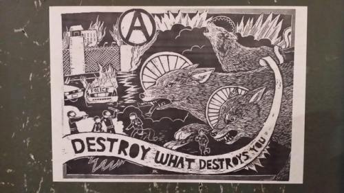 Some of the anarchist posters seen around Brisbane