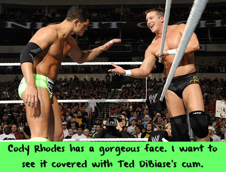wrestlingssexconfessions:  Cody Rhodes has a gorgeous face. I want to see it covered