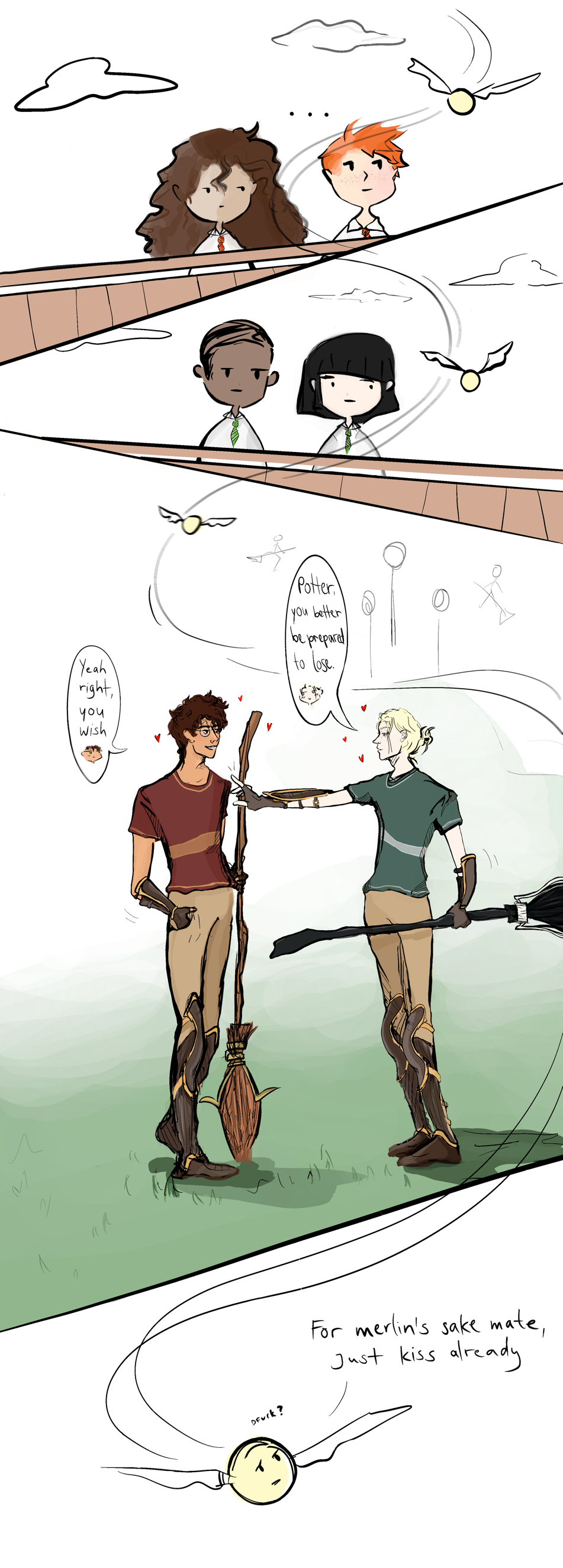 pix Kiss Quidditch Drarry iro tumblr