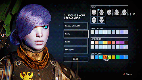nolannorths: destiny | female awoken hunter character creation