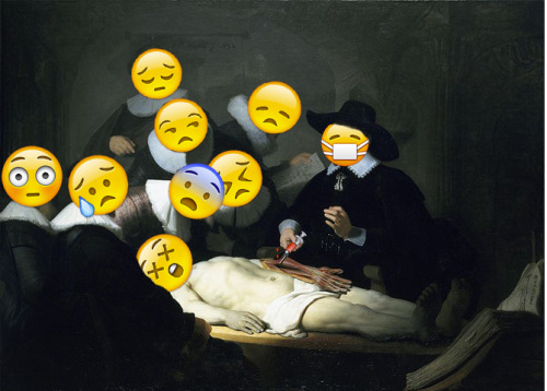 emojinalart: The Anatomy Lesson of Dr. Nicolaes Tulp - Rembrandt