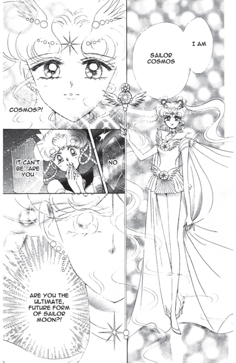 - Sailor Cosmos - Sailor Cosmos seems to be a very distant future form of Sailor Moon. An ambiguous 