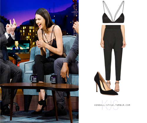 Kendall Jenner | The Late Late Show with James Corden | November 16, 2016   Daub Pant by CAMILLA AND