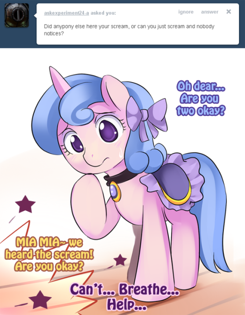 highschool-cadance:  i guess somepony did…  I’m loving this blog. So cute >w<