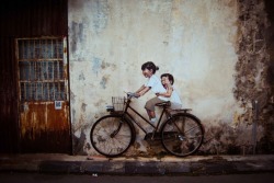 sad-plath: by Ernest Zacharevic 