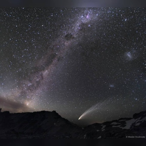Porn photo Three Galaxies and a Comet #nasa #apod #galaxies