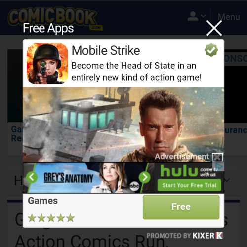This pop-up ad has a pop-up ad on it.  A snake eating its own tail.. and the tail has a pop-up ad.