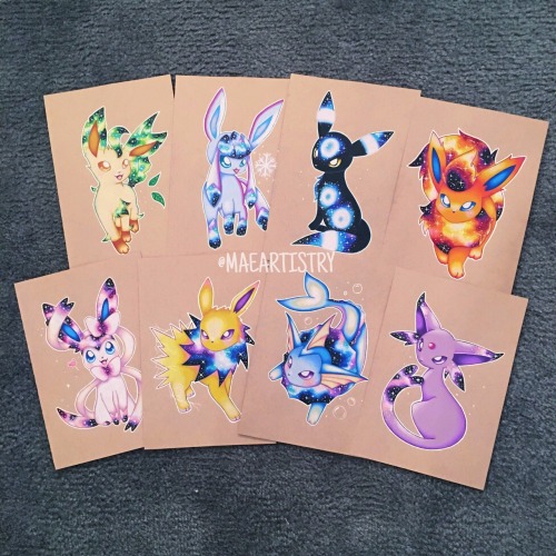 maeartistry: Hey friends! Here is how the individual eeveelutions look together. I’m just curr