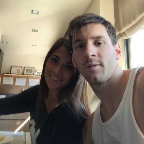 Le selfie de Messi avec Antonella 