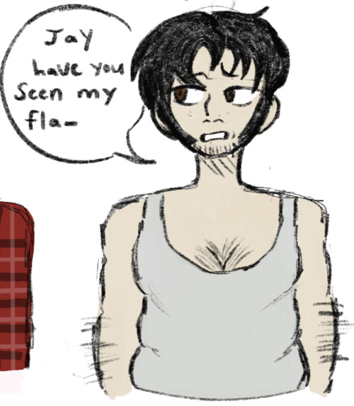 Jay In Tims Flannel !! I Was Inspired By @mersei47 Post Abt And Decided To Doodle Them !( Close Ups Under