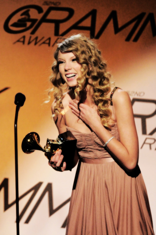 agoldentattoo: “This is my first Grammy, you guys! I mean, this is a Grammy!”
