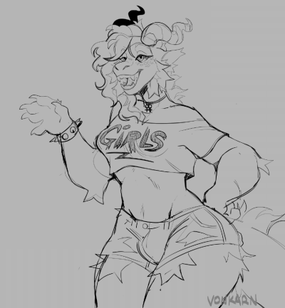 vonkarn:awful beast womando i color it vote now on your phones