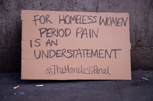 prolifeproliberty:  thickthighing:  startingtoflyy:    #TheHomelessPeriod exposes the unique menstruation problem homeless women face  The new campaign shines a light on homeless women who need assistance caring for their menstrual cycles. According