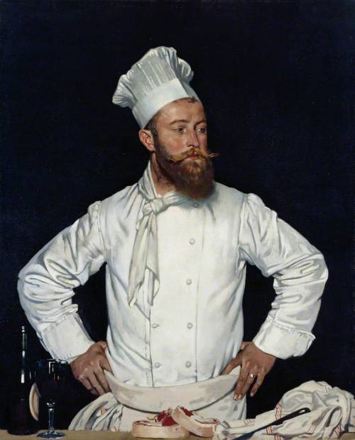 william-orpen: Le Chef de l'Hotel Chatham, Paris, 1921, William Orpen