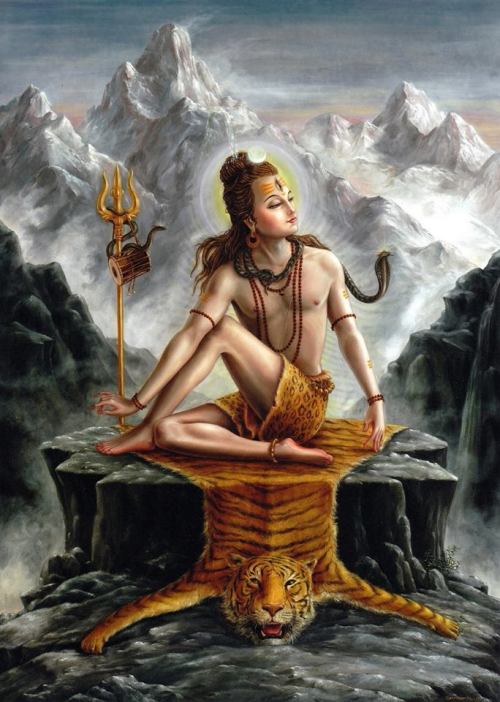 Shiva Yogeswara Lord of Yoga, nepali painting