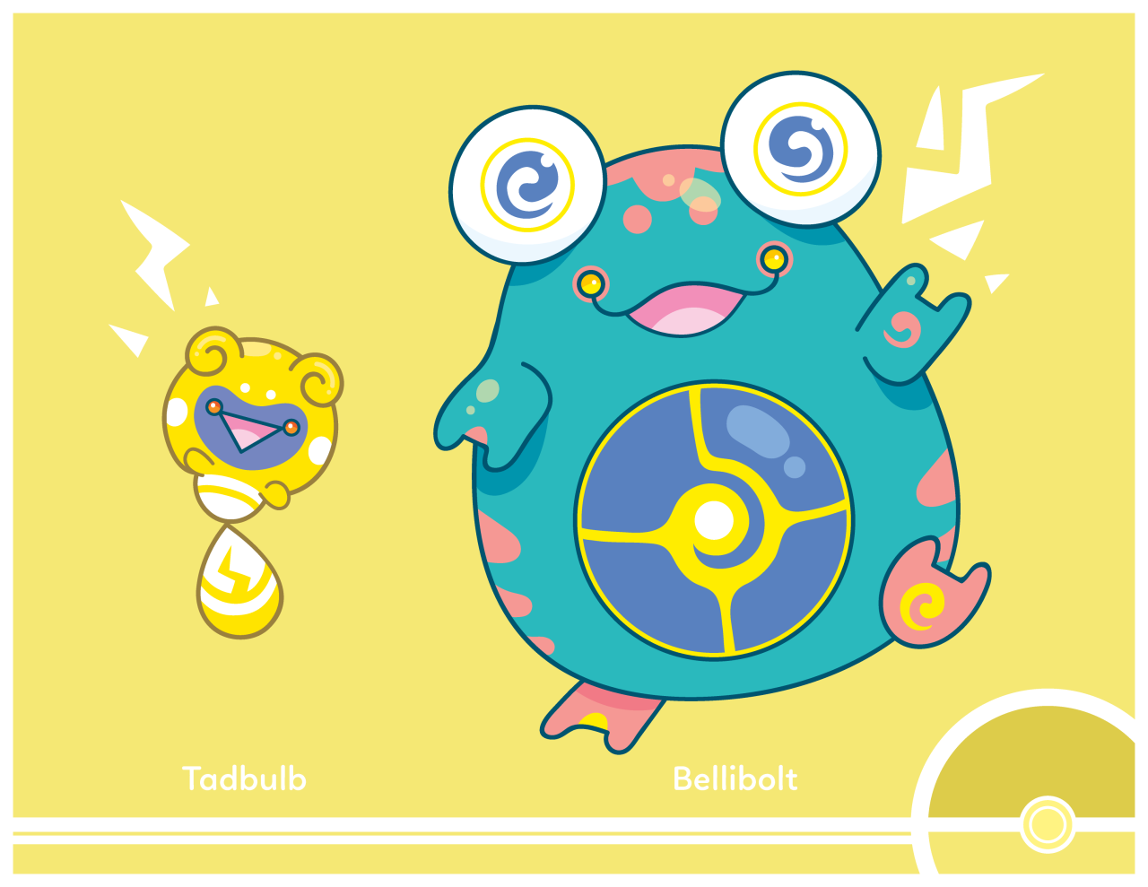 Pokemon Redesign #938-939 - Tadbulb, Bellibolt