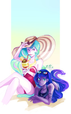 mlpfim-fanart:  On the beach by s0901