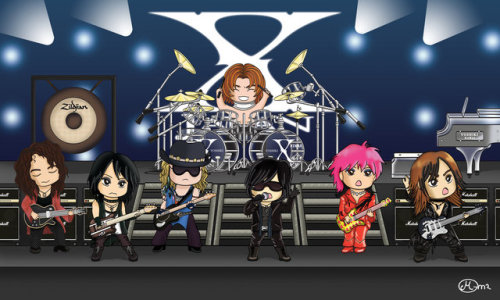 The gang is all here!  We are X!Chibi X JAPAN Concertby maluchan