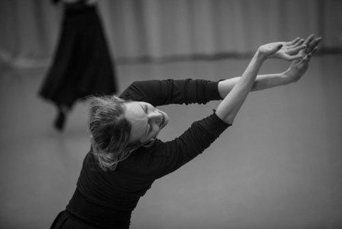 Eleonora Abbagnato, Amandine Albisson and Séverine WestermannCarmen rehearsals, Mats Ek, Paris Opera