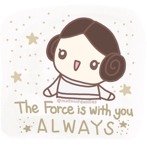 mintmintdoodles: Thank you for everything, Carrie Fisher. We miss you already :(