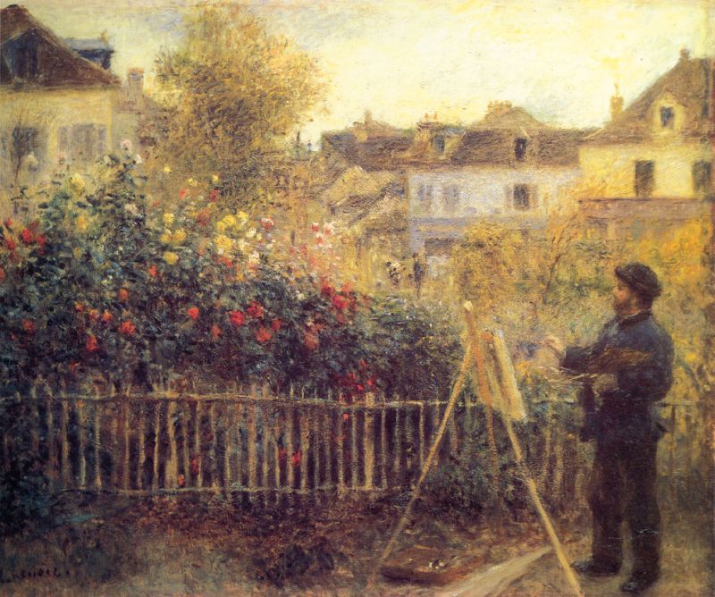 numanbaba:  Claude Monet Painting in his Garden at Argenteuil by Pierre-Auguste