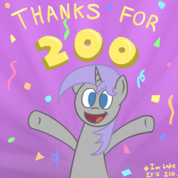 avastindy:  I never imagined I’d ever get 200 (actually 210) Followers. But Thank you for following :3 