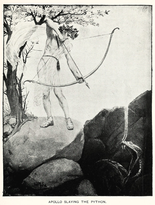 Howard Pyle (1853-1911), &lsquo;Apollo Slaying the Python&rsquo;, &ldquo;A Story of the Golden Age&r
