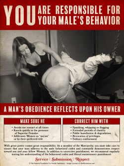 femdomstudentstuff:  a man’s obedience