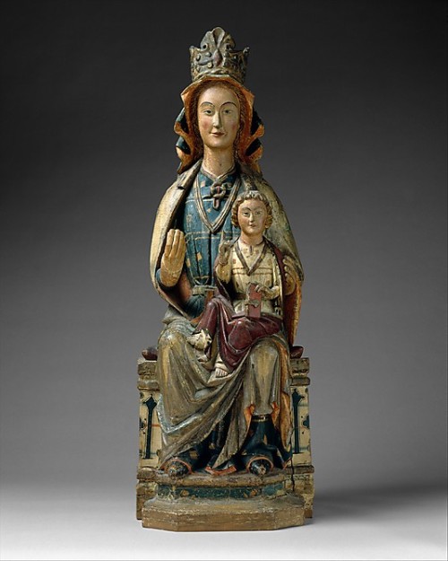 Enthroned Virgin and Child, 1280-1300 from Navarre Spain