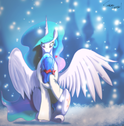 projectrobert:  mlpfim-fanart:  Sisters’ Winter by SakuraCheetah  ^w^ Cute  x3! omg so cute &lt;3