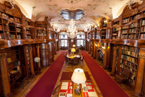 Max Reinhardt Library in Schloss Leopoldskron, Salzburg, Austria