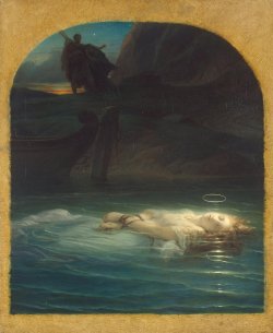 victoriousvocabulary:  NOYADE [noun] destruction or execution by drowning. Etymology: French - drowning, equivalent to noy(er), ”to drown” &lt; Latin necāre, ”to kill”. [Hippolyte (Paul) Delaroche]