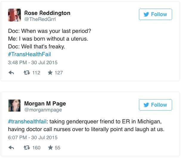 chrysalisamidst:  micdotcom:  Trans people are revealing their healthcare nightmares