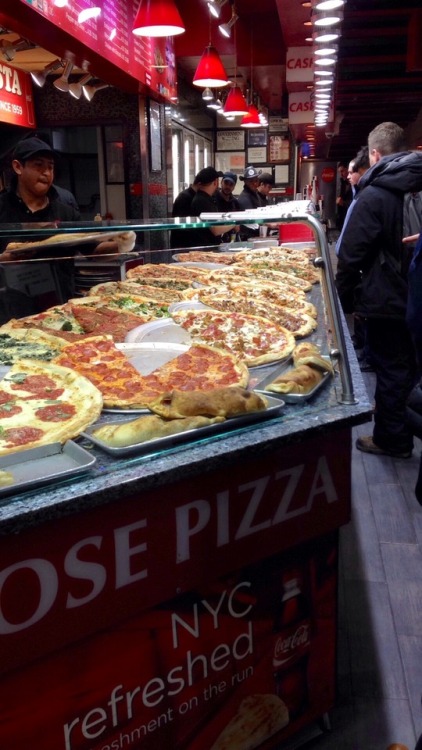 Pizza in Penn Station, NYC