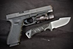 weaponslover:  Glock 34 & Gerber Metolius.