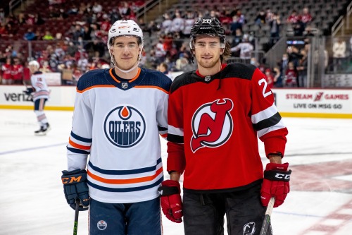 jakejuentzel: Mikey and Ryan’s first NHL game against each otherDevils vs Oilers | Dec. 31, 20