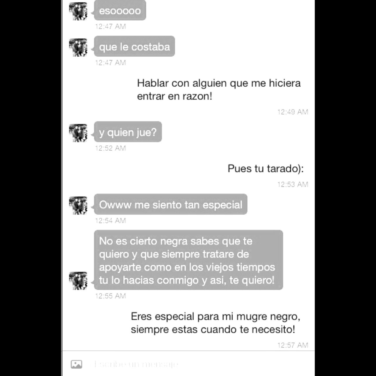 Negro y negra! Hay amigo te quiero tanto, siempre estas cuando más te necesito,