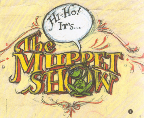 Original The Muppet Show logo design by Michael Frith. 1976.