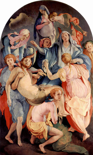 jacopo-pontormo: Deposition from the Cross, 1526, Jacopo PontormoMedium: oil,wood