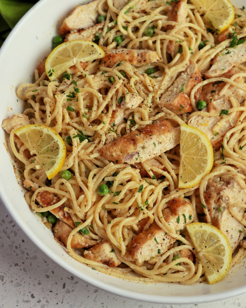 foodffs: Lemon Chicken Pasta is loaded with lightly breaded lemon pepper seasoned chicken breasts, c