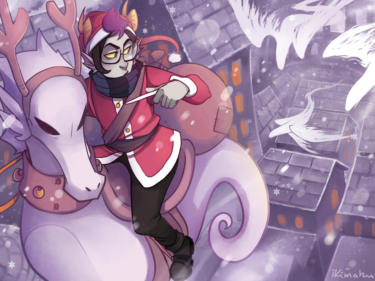  my part from the HS 2017 calendar!I had the month of december + Eridan theme :^)