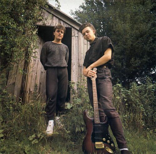 black-is-no-colour:Roland Orzabal and Curt Smith of Tears for Fears 1984, while working on “Songs Fr