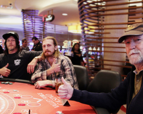 reedusnorman:Norman Reedus, Austin Amelio, and Scott Wilson at Valley Forge Casino on Sep 30, 2